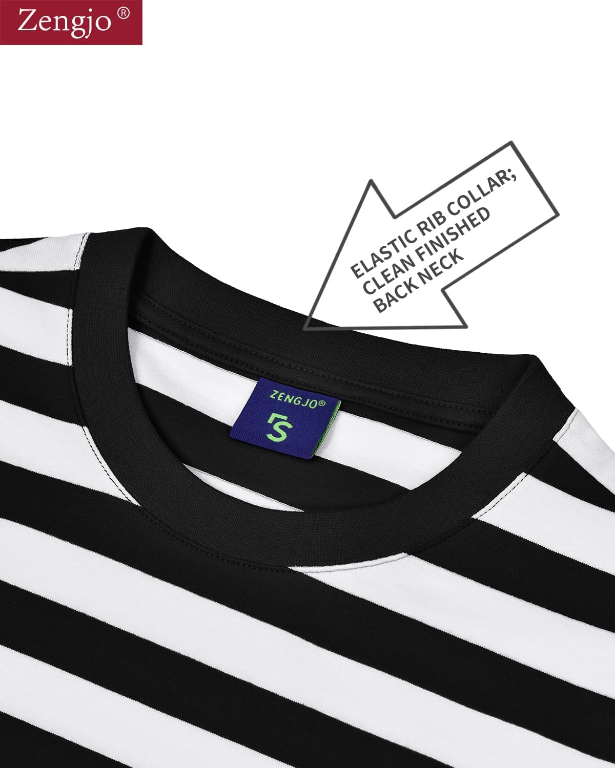 Men'S Casual Cotton Spandex Striped Crewneck Long-Sleeve T-Shirt Basic Pullover Stripe Tee Shirt