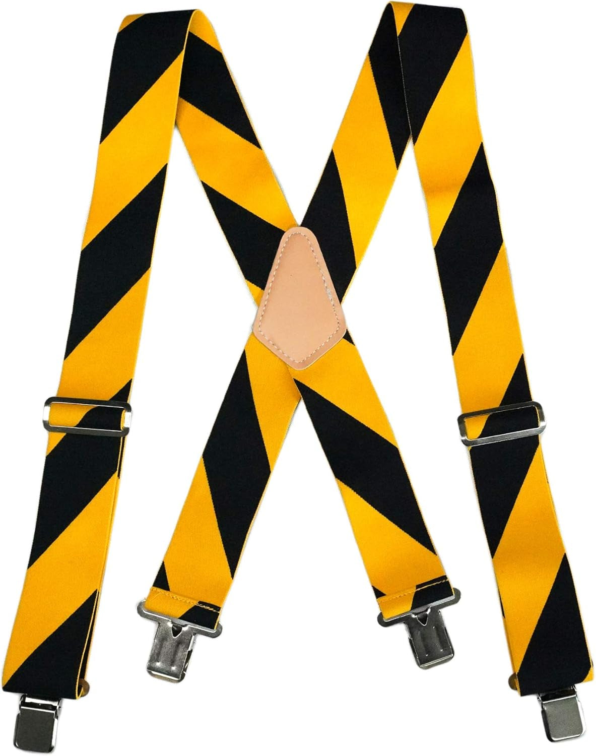 Men'S Suspenders Fully Elastic 2 Inch Wide X Back Heavy Duty Work Suspenders